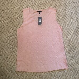 Eileen Fisher Pink V-Neck Sleeveless Sweater Top